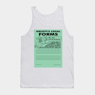 Krusty's Legal Forms Tank Top